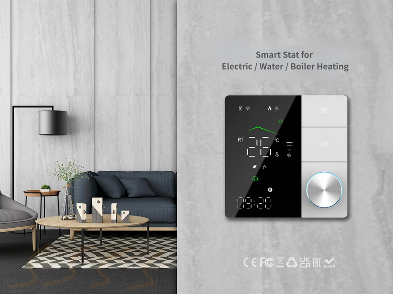 Smart thermostat with CE, RoHS, UKCA certiiications